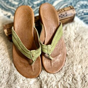 Green and Brown Women's Olukai Sandals